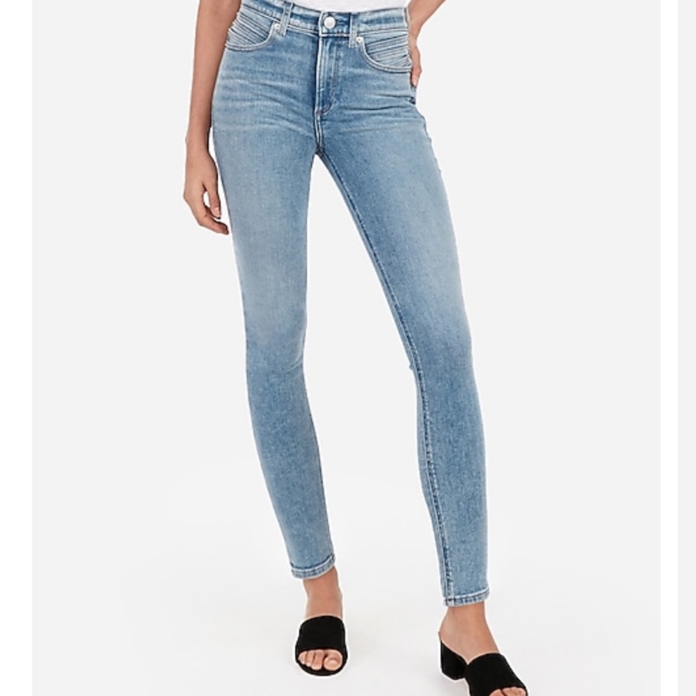 Express High Waisted Pocket Detail Jean Leggings